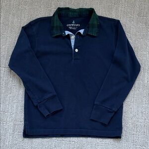 Crewcuts Navy and Green Kids Polo Shirt